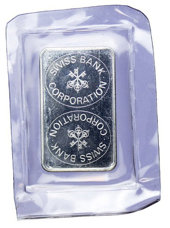 Srebrna sztabka - Swiss Bank Corporation, 10g