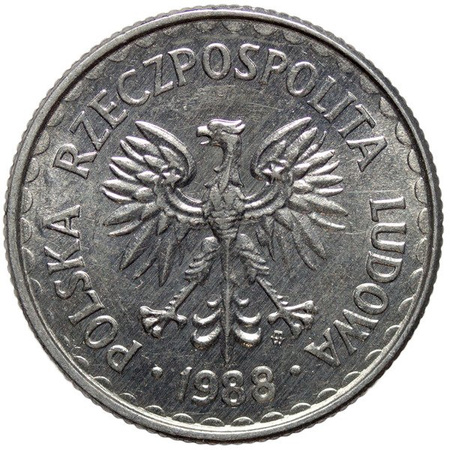 Polska PRL 1 Złoty 1988