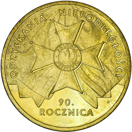 Polska 2 Złote 2008 - 90. Rocznica Odzyskania Niepodległości