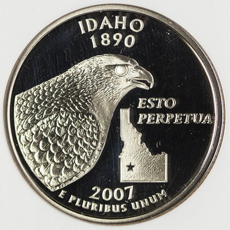 USA 25 Centów 2007 - Idaho, Quarter - NGC PF69 Ultra Cameo