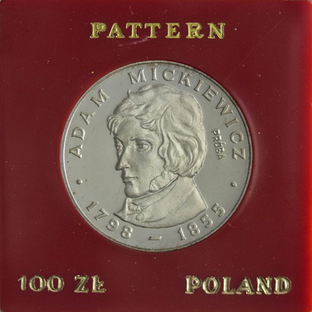 Polska 100 Złotych 1978 - Adam Mickiewicz, Próba