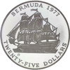Bermudy 25 Dolarów 1977 - Statek -  25 lat panowania Elżbiety II