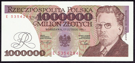 Polska PRL 1 000 000 Złotych 1991 - Władysław Reymont, seria E