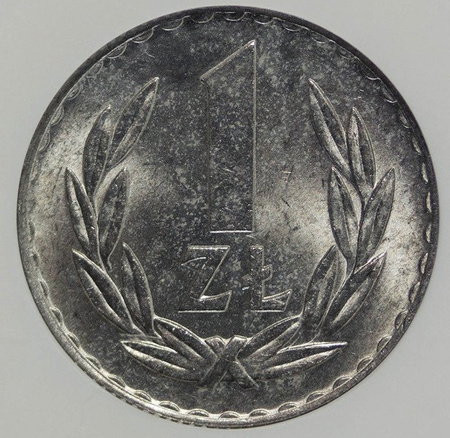 Polska 1 Złoty 1971 rok - NGC MS 63