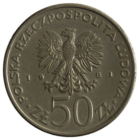 Polska PRL 50 Złotych 1981 - Światowy Dzień Żywności