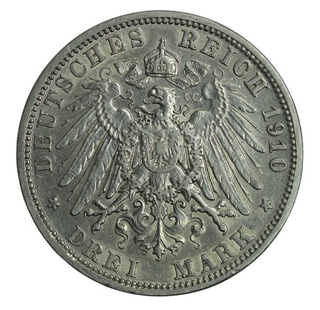 Niemcy, Prusy 3 Marki 1910 A - Wilhelm II
