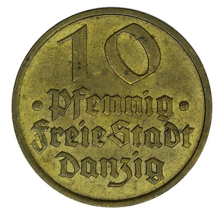 Wolne Miasto Gdańsk 10 Fenigów 1932