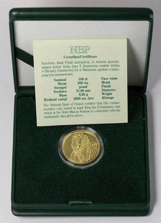 Polska 100 zł 2000 - Jan II Kazimierz