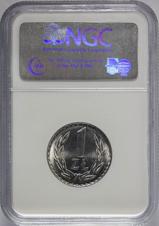 Polska 1 Złoty 1981 rok - NGC MS 65