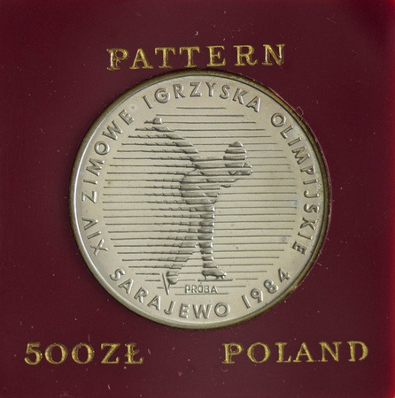 Polska 500 Złotych 1983 - XIV Zimowe Igrzyska Olimpijskie - Sarajewo 1984, Próba