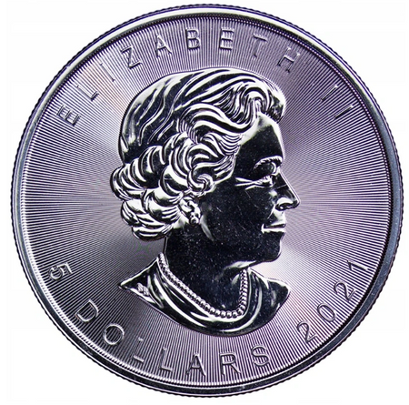 Kanada 5 Dolarów 2021 - Liść Klonowy 1 oz. Ag999
