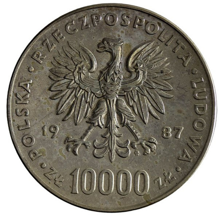 Polska 10 000 Złotych 1987 rok - Jan Paweł II