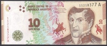Argentyna 10 Diez Pesos