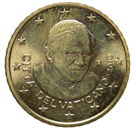 Watykan 50 Euro Centów 2010 - Benedykt XVI