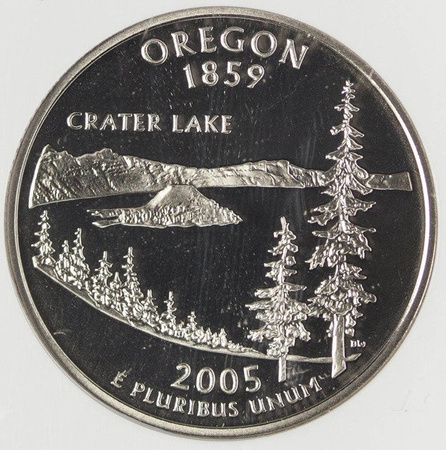USA 25 Centów 2005 - Oregon, Quarter - NGC PF69 Ultra Cameo