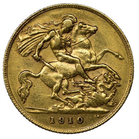 Wielka Brytania 1/2 Suwerena 1910 - Edward VII