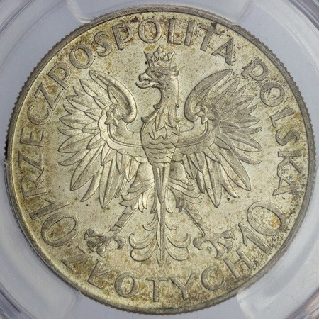 Polska 10 Złotych 1933 - Romuald Traugutt, Grading PCGS MS62