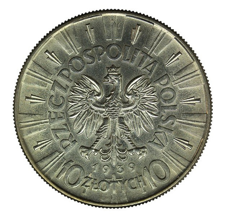 Polska 10 Złotych 1939 - Józef Piłsudski