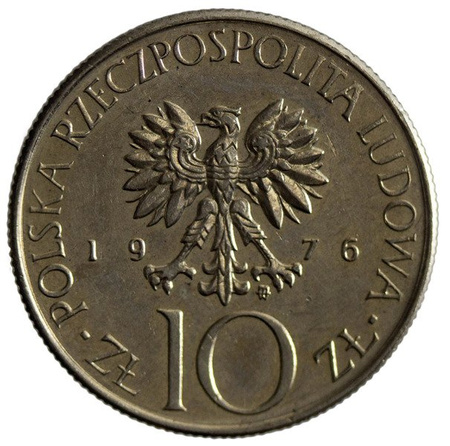 Polska PRL 10 Złotych 1976 - Adam Mickiewicz