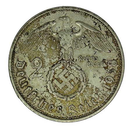 Niemcy 2 Marki 1938 A - Paul von Hindenburg, Swastyka