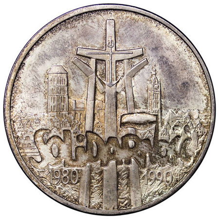 Polska 100 000 Złotych 1990 - Solidarność, Typ A