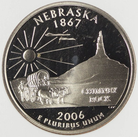 USA 25 Centów 2006 - Nebraska, Quarter - NGC PF69 Ultra Cameo
