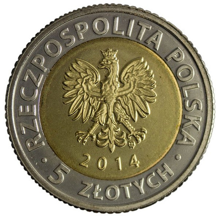 Polska 5 Złotych 2014 - Zamek Królewski w Warszawie