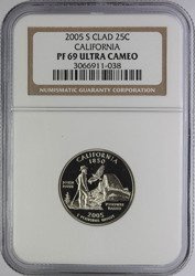 USA 25 Centów 2005 - California, Quarter - NGC PF69 Ultra Cameo