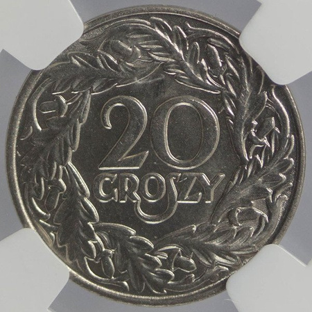 Polska 20 Groszy 1923 - NGC MS 65