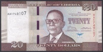 Liberia 20 Dolarów 2016