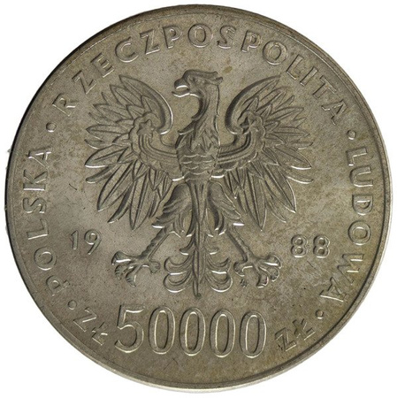 Polska 50 000 Złotych 1988 rok - Józef Piłsudski