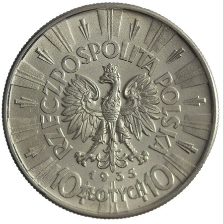 Polska 10 Złotych 1935 - Józef Piłsudski, bardzo ładny