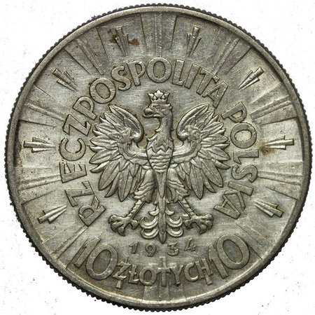 Polska 10 Złotych 1934 - Józef Piłsudski