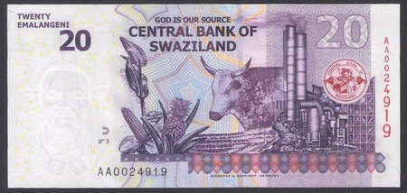 Suazi 20 Emalangeni 2010