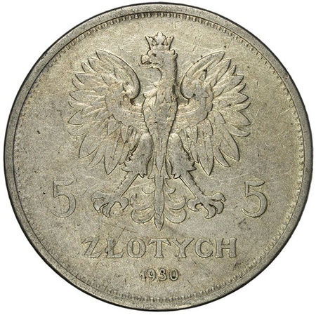 Polska 5 Złotych 1930 - Sztandar
