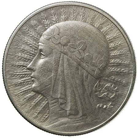 Polska 10 Złotych 1932 b.z. - Głowa Kobiety 