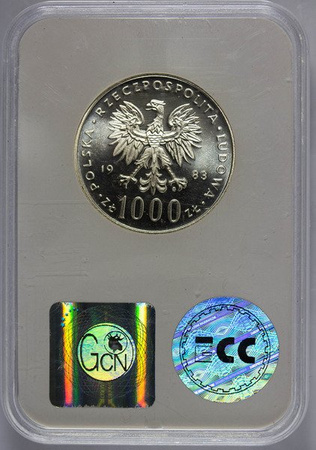 Polska 1 000 Złotych 1983 rok - Jan Paweł II - GCN MS 67