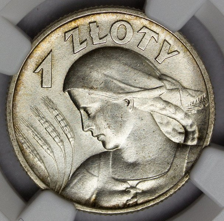 Polska 1 Złoty 1925 - Żniwiarka, MS 63