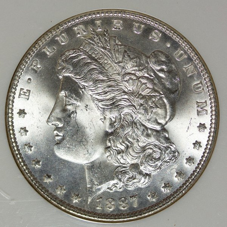 USA 1 Dolar 1887 - Morgan Dollar - NGC MS65