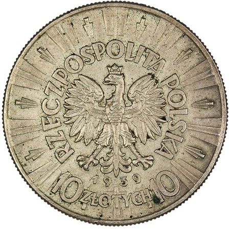 Polska 10 Złotych 1939 - Józef Piłsudski