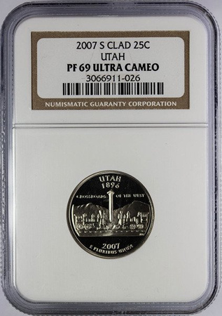 USA 25 Centów 2007 - Utah, Quarter - NGC PF69 Ultra Cameo