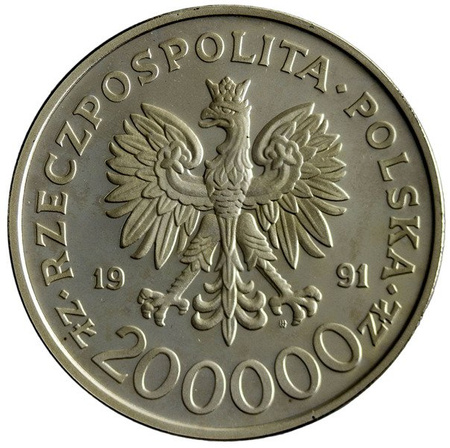 Polska 200 0000 Złotych 1991 - Igrzyska XXV Olimpiady - Barcelona 1992
