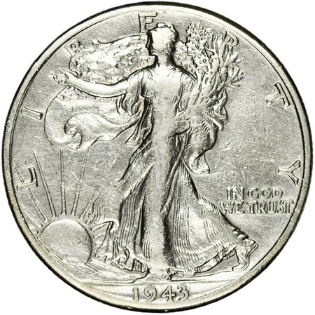 USA 1/2 Dolara 1943 D - Walking Liberty