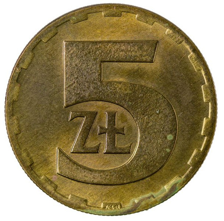 Polska PRL 5 Złotych 1976 b.z. - Stan 1