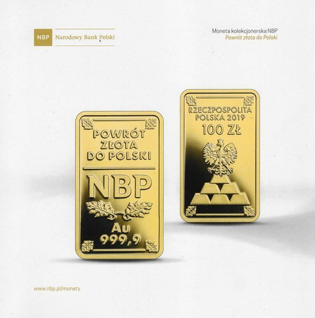 Polska 100 Złotych 2019 - Powrót złota do Polski