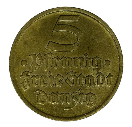 Wolne Miasto Gdańsk 5 Fenigów 1932