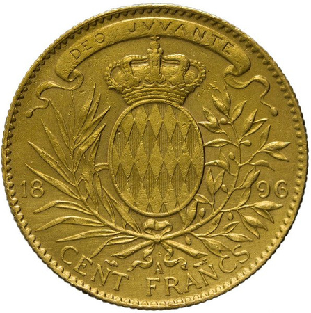 Monako 100 Franków 1896 - Książę Albert