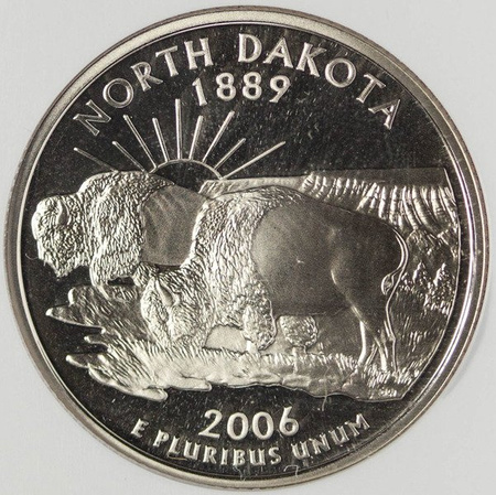 USA 25 Centów 2006 - North Dakota, Quarter - NGC PF69 Ultra Cameo