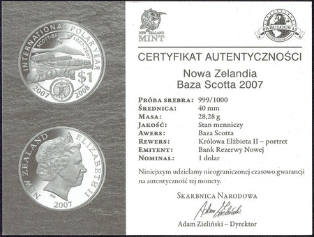 Nowa Zelandia 1 Dolar 2007 - Baza Scotta, Fabulous 12