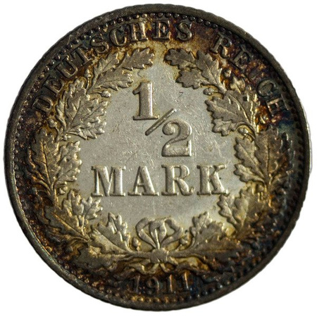 Niemcy 1/2 Marki 1911 A